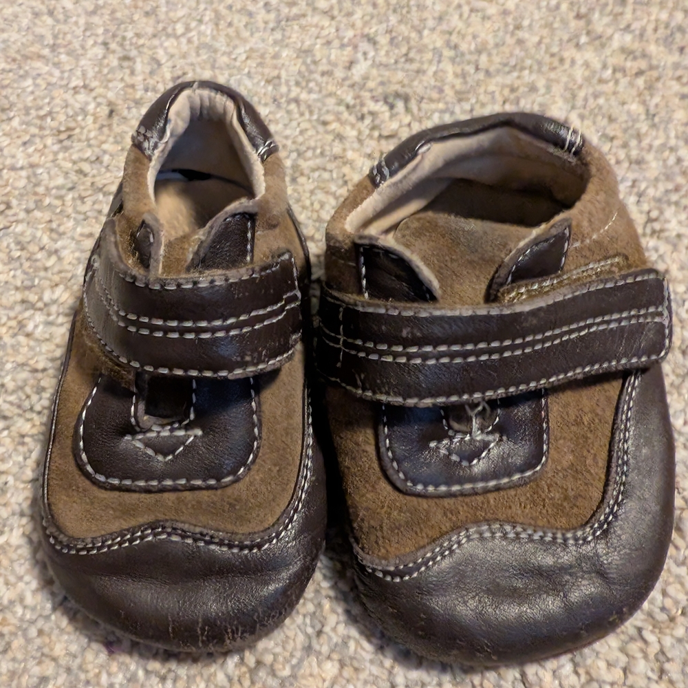 Brown Leather Kids Shoes